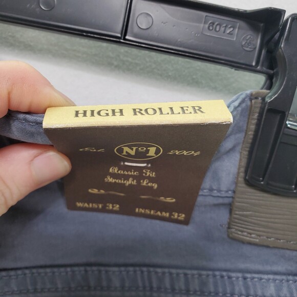 NWT Jack of Spades High Roller Comfort Fit Straight Leg Blue Grey 32x32 Trouser - Picture 11 of 14